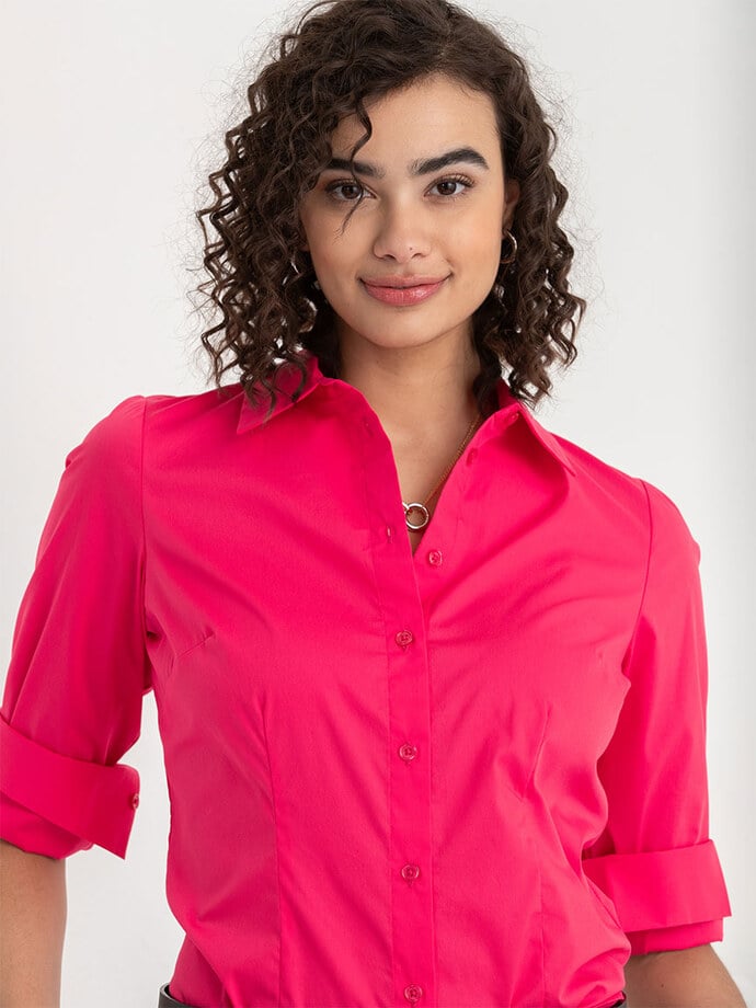 New Talia Fitted Collared Shirt	 Image 3
