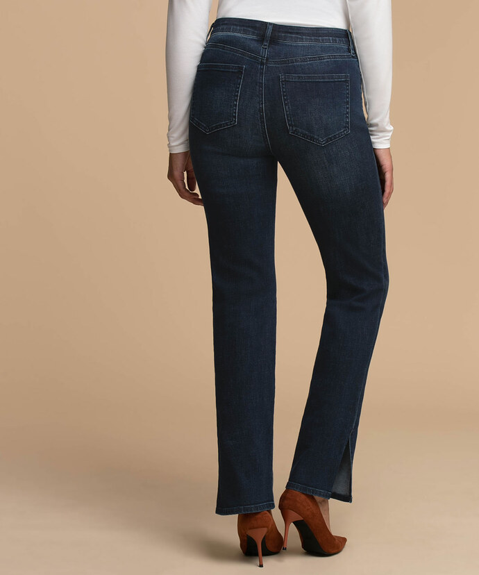 Stevie Straight Jeans with Split Hem  Image 5