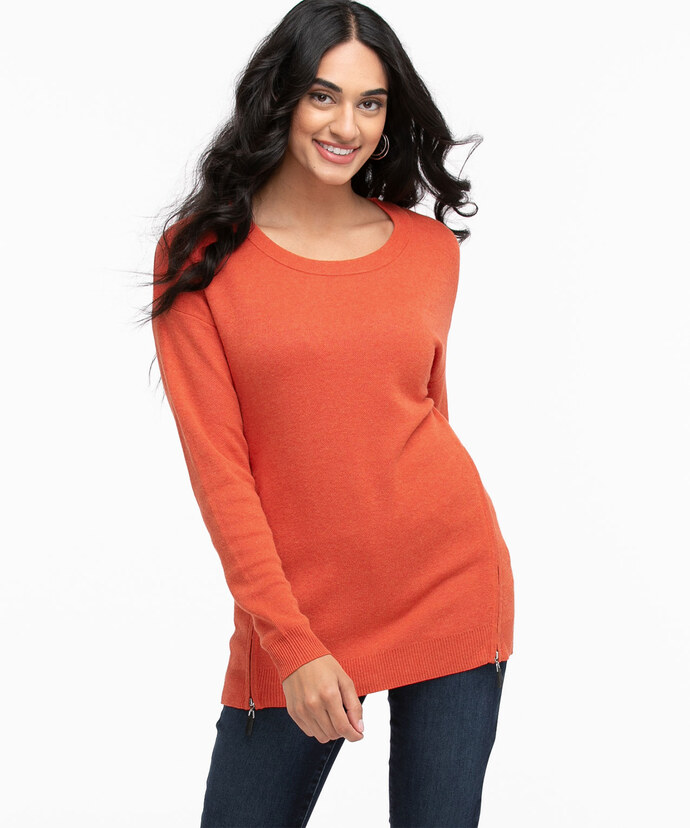 Pullover Zipper Sweater Image 6
