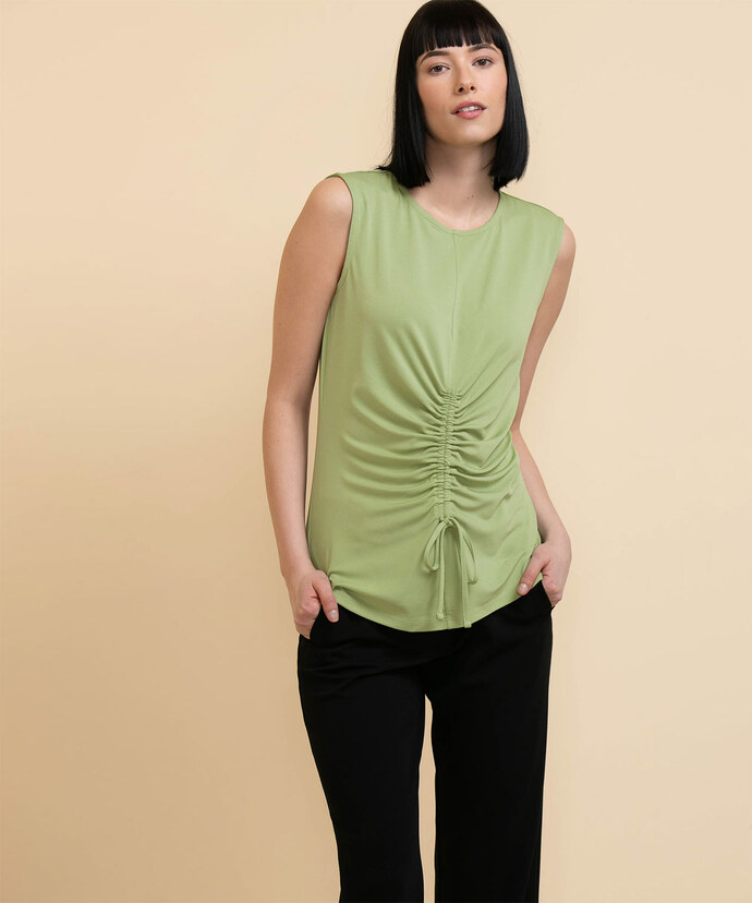 Sleeveless Top with Front Channel Image 3