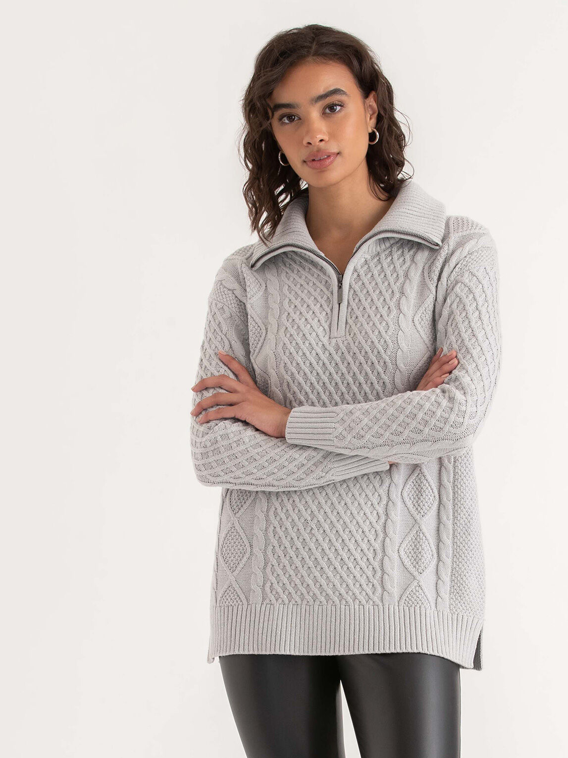 Quarter Zip Cable Pullover | Rickis