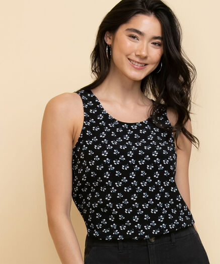 Sleeveless Bow Back Blouse, Black Ditsy Print Sleeveless Bow Back Blouse, Black Ditsy Print