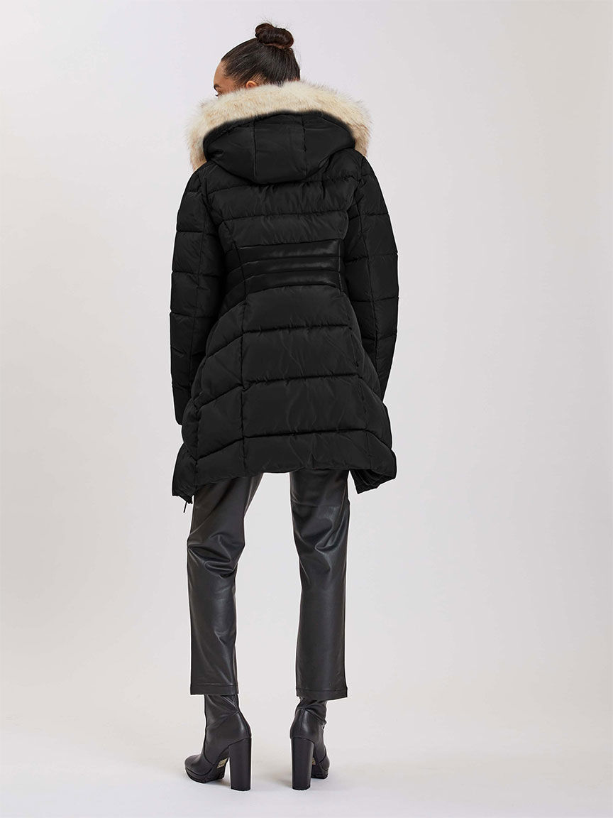 Point zero down deals filled chevron coat