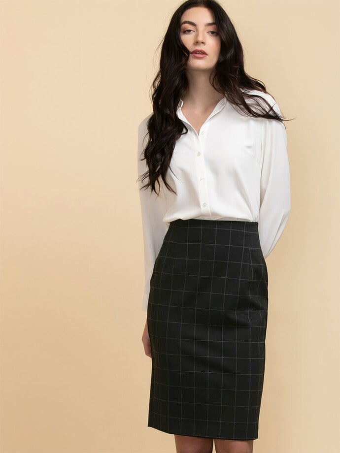 Pull-On Pencil Skirt in Luxe Ponte Image 4