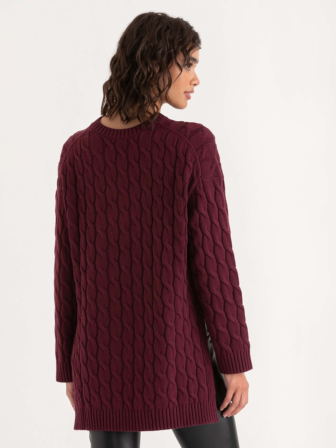 Maroon tunic sweater deals