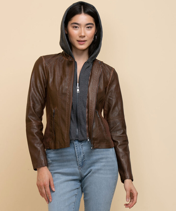 Faux Leather Jacket by Sebby Collection Image 6