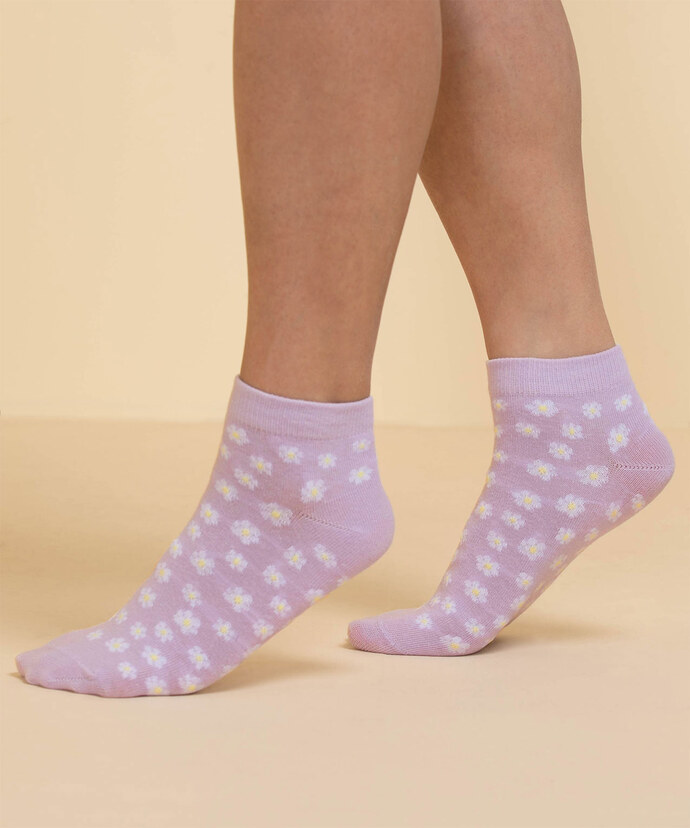 Daisy Print Ankle Socks