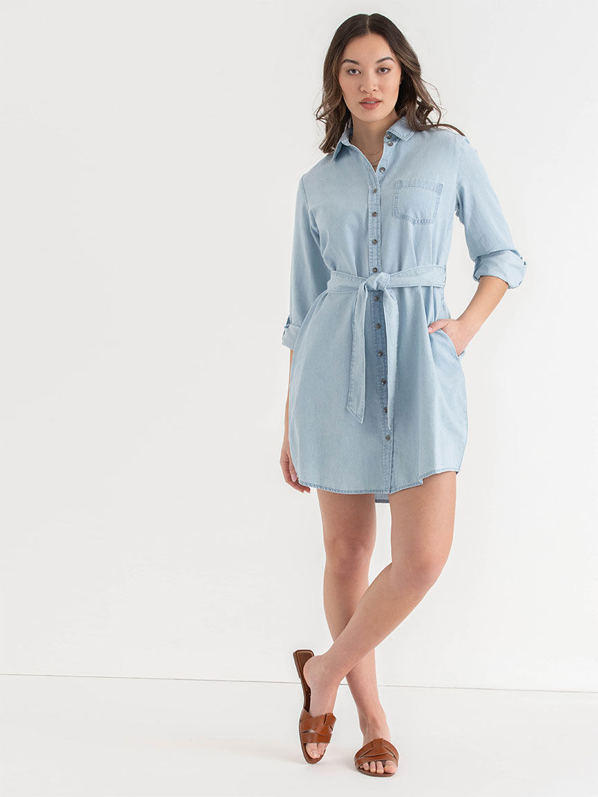 Denim Dress With Belt Ricki s Size XXL Light Wash Colour