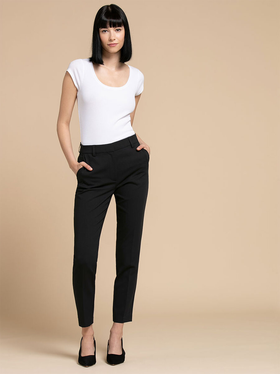  Women's Elegant High Waisted Dress Pants Basic Slim Fit Work  Pant Casual Trendy Solid Croppped Tapered Office Trousers Women's Pants  2024 Damen Leinenhose Sommer Beige : Clothing, Shoes & Jewelry