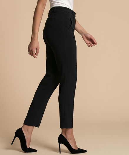 Tapered Leg with Pintuck Pant, Black