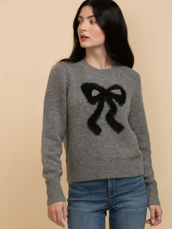 Crew Neck Mossy Pullover Sweater Image 3