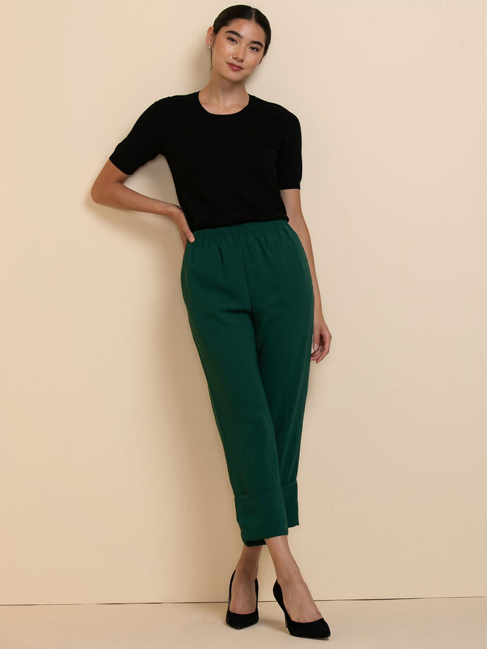 Straight Crop with Cuff Pant Image 4