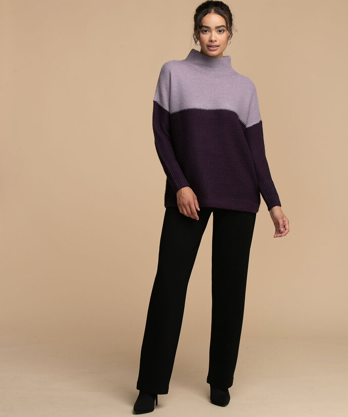 Cloth By RD Colourblock Mock Neck Sweater Image 3