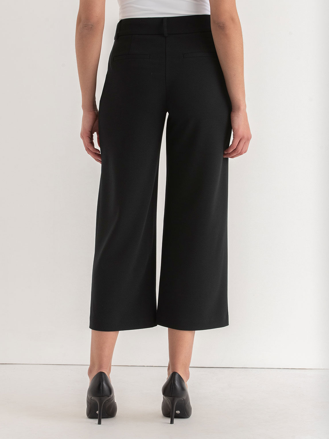 Crepe wide leg top pants