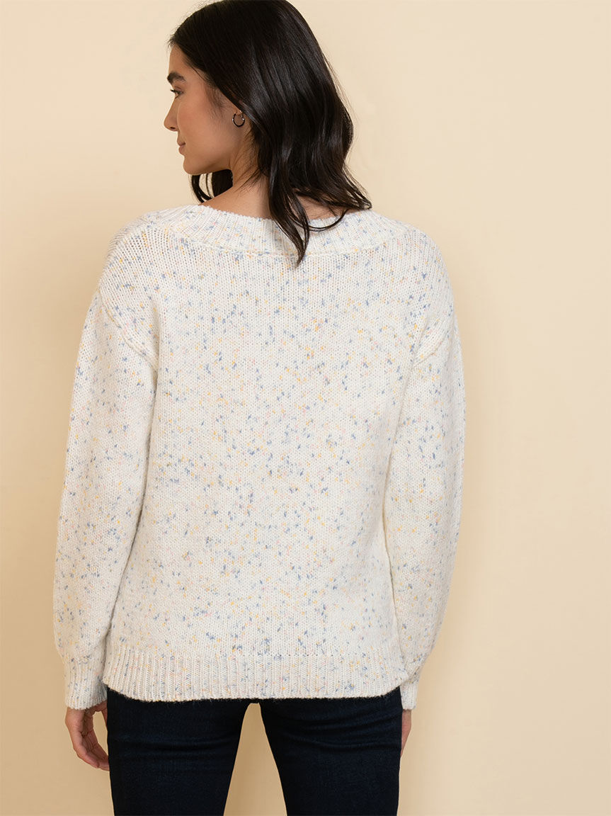 White confetti sweater outlet