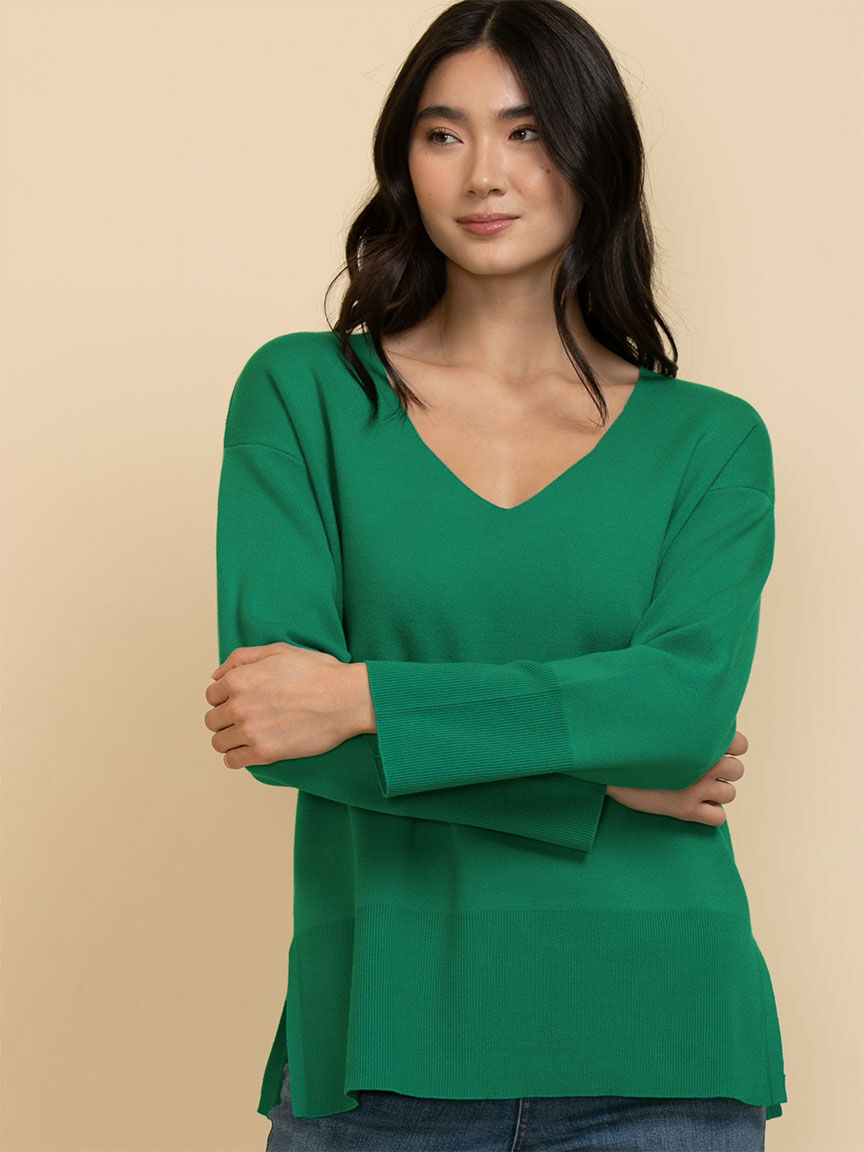 Teal sweater top