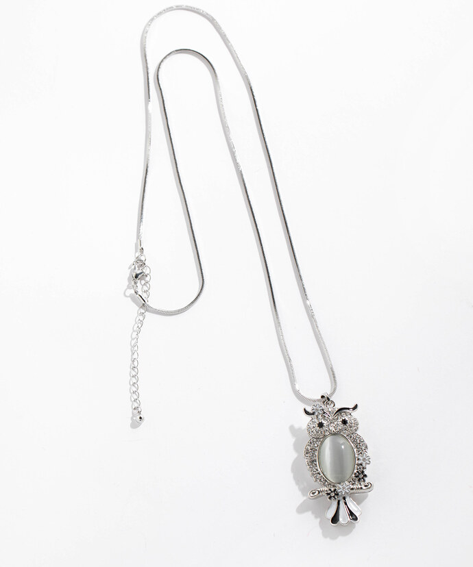 Owl Pendant Long Necklace Image 2