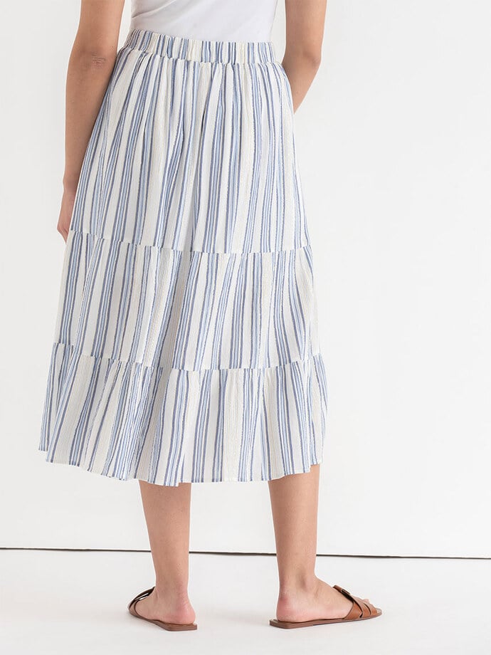 Tiered Stripe Skirt Image 6