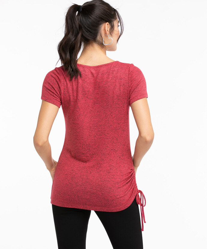 Side Ruched Hacci Tee Image 4
