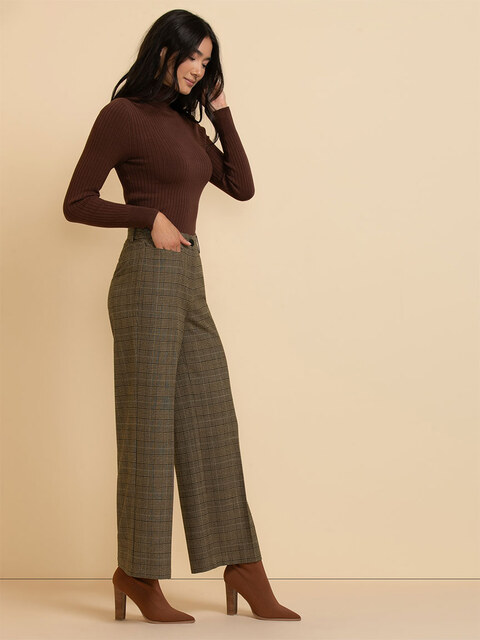 Maxwell Wide-Leg Pant in Plaid