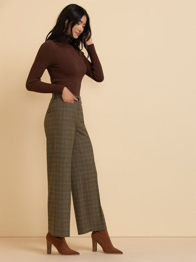 Maxwell Wide Leg Pant in Plaid Image 4
