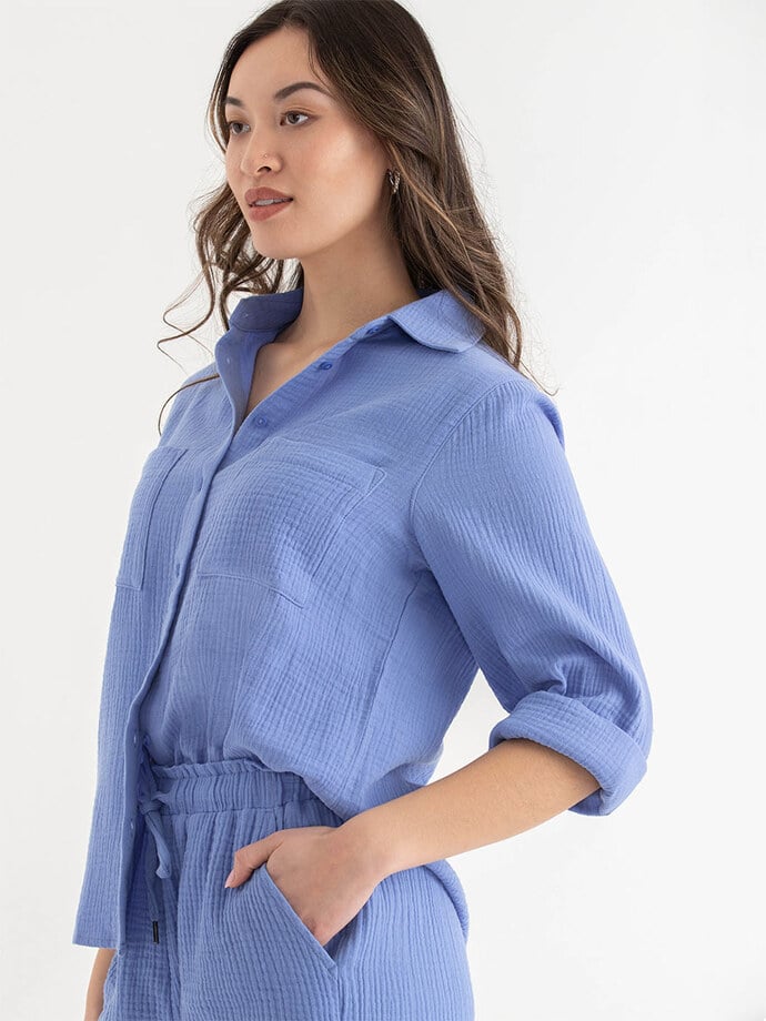 Classic Fit Crinkle Cotton Shirt Image 1