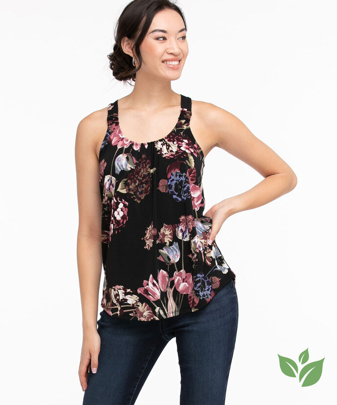 Eco-Friendly Ruched Strap Tank Top Image 1