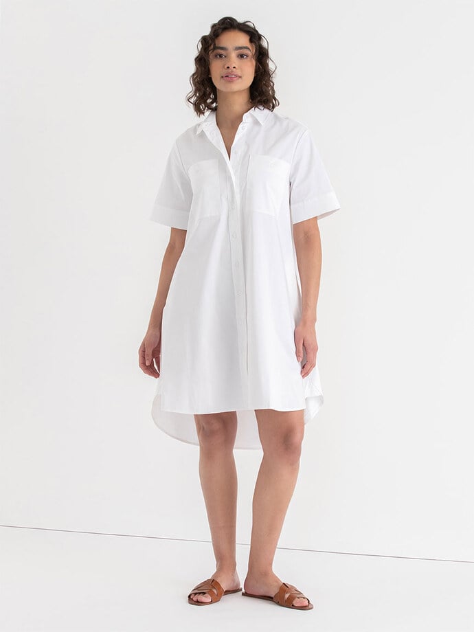 Luxe Poplin Shirt Dress Image 1