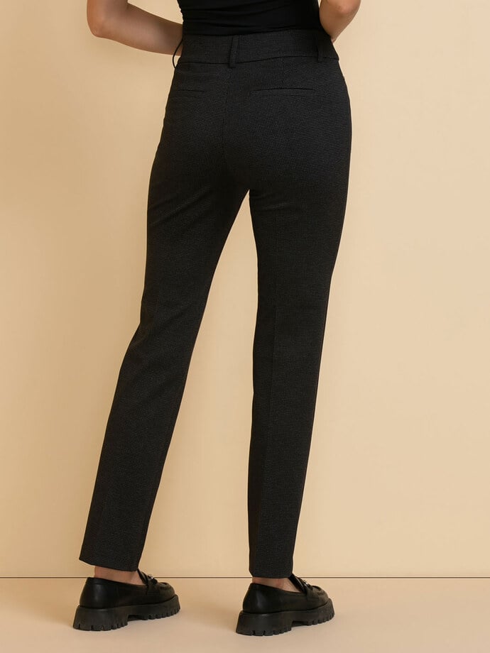 Spencer Straight Pant in Patterned Luxe Ponte Image 5