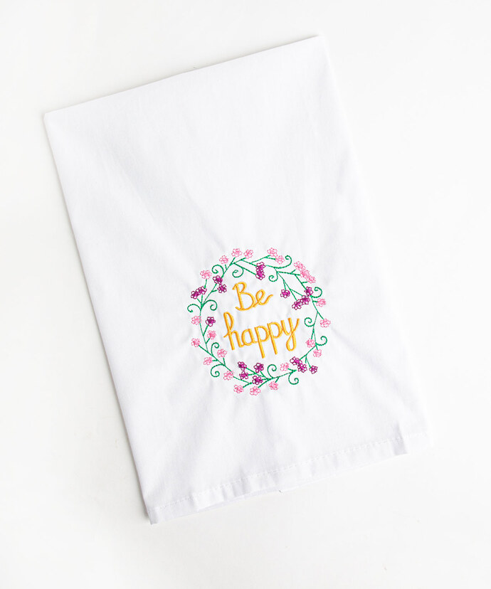 Embroidered Tea Towel Image 1