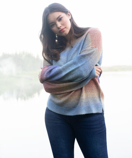 Ombre Pullover Sweater, Bossa Nova Ombre Ombre Pullover Sweater, Bossa Nova Ombre