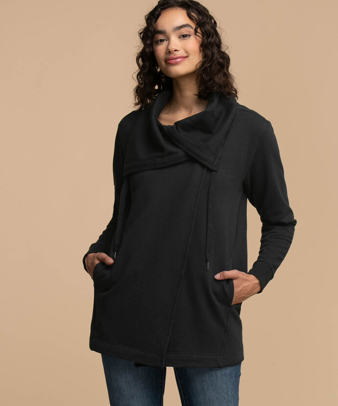 French Terry Wrap Jacket Image 6