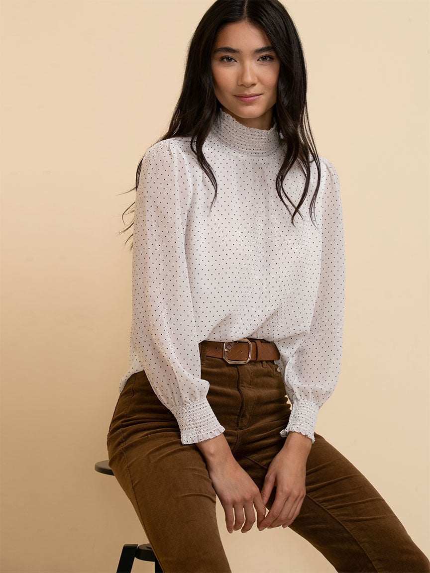 Smocked neck cheap