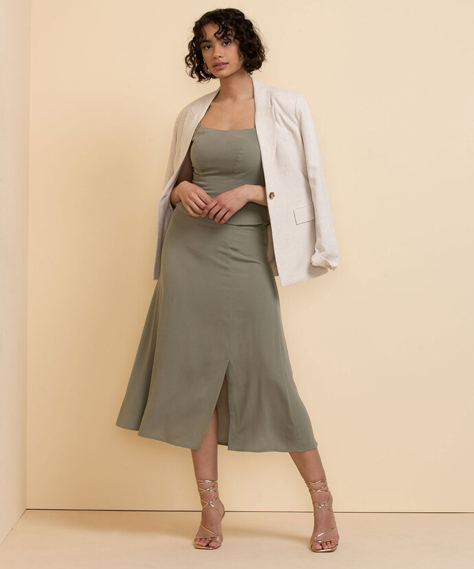 Thigh Slit Midi Skirt Image 1