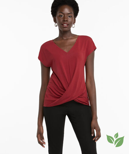 Eco-Friendly Twist Front Top, Sundried Tomato Eco-Friendly Twist Front Top, Sundried Tomato