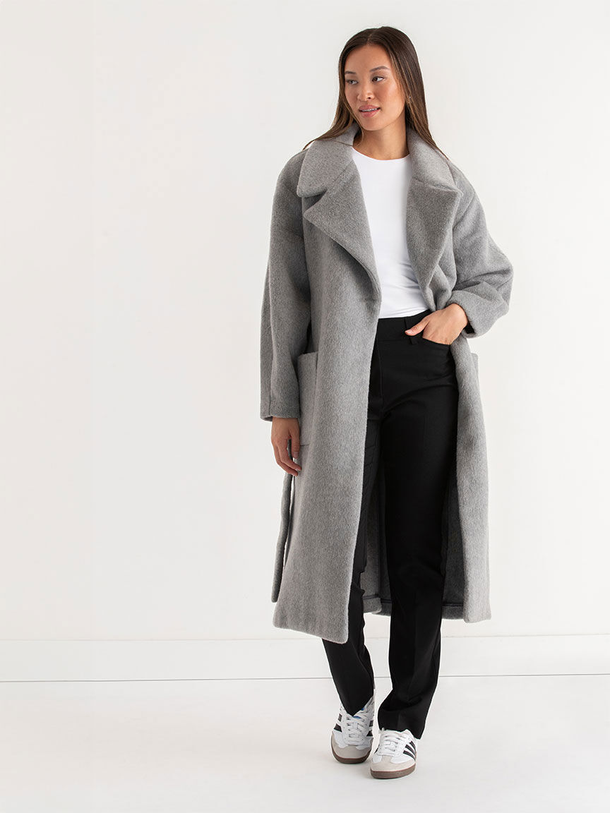 Oversized Wool Wrap Coat Ricki s Size M l Grey Colour
