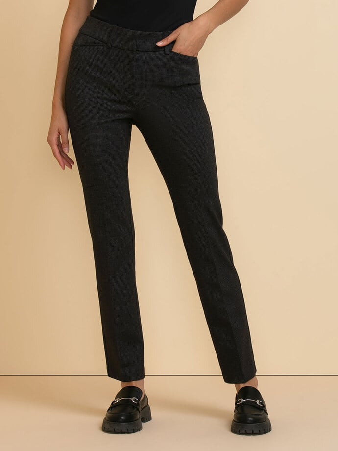 Spencer Straight Pant in Patterned Luxe Ponte Image 2