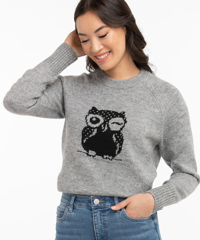Owl Intarsia Sweater Image 4