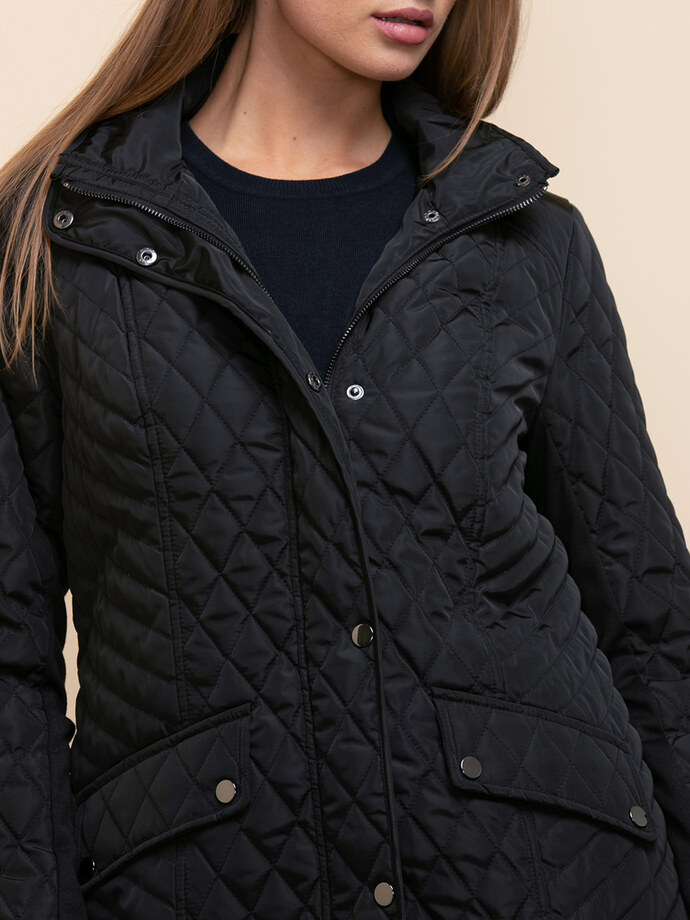 Quilted Jacket with Detachable Hood Image 4