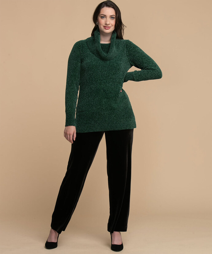 Chenille Cowl Neck Tunic Sweater Image 1