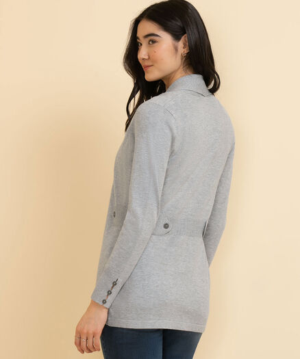 Side Tab Button Cardigan, Dark Grey Side Tab Button Cardigan, Dark Grey