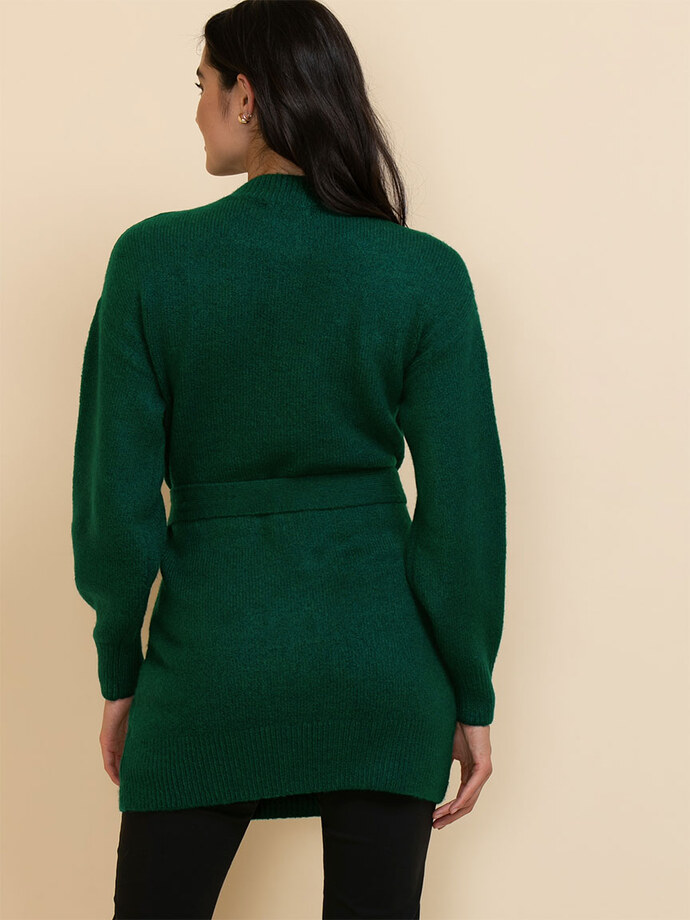 Belted Tunic Sweater Image 6