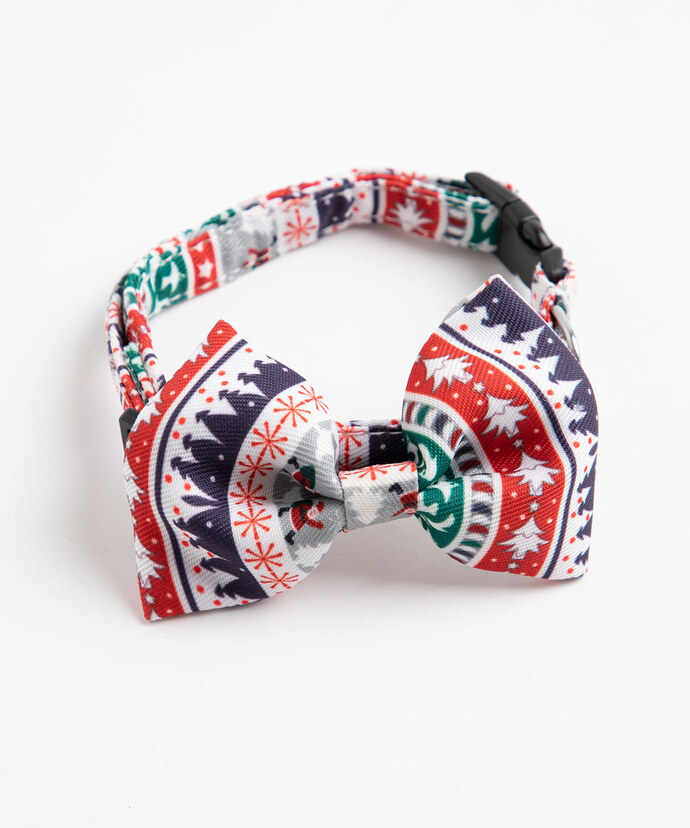 Festive Bow Tie Pet Collar Image 3