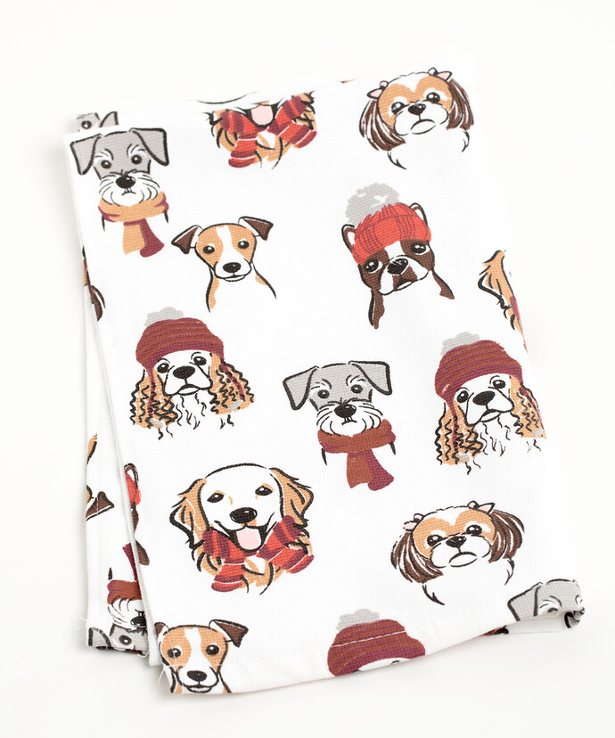 Winter Pups Tea Towel Image 1