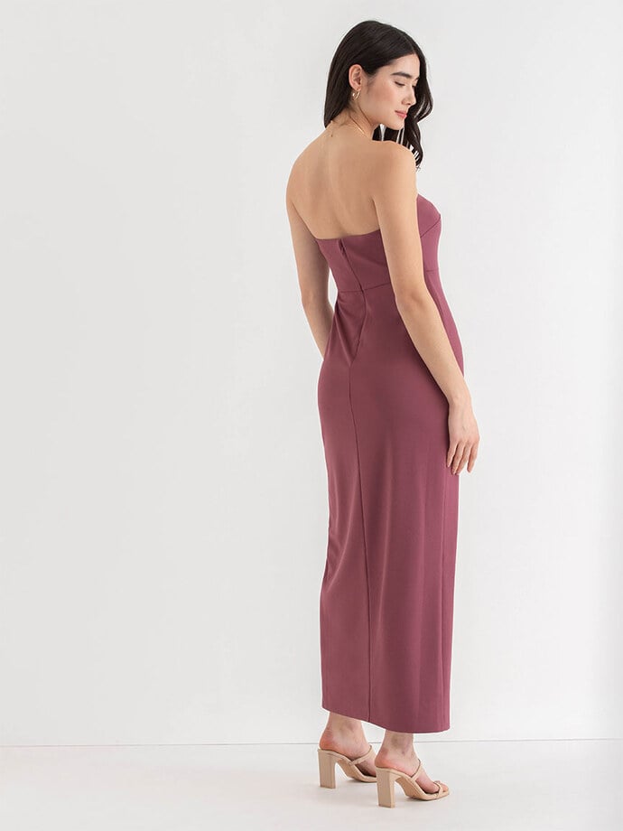 Iconic Strapless Ruffle Dress in Crepe Image 4