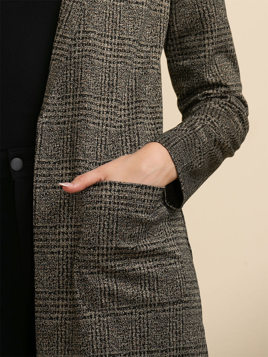 Plaid discount longline blazer