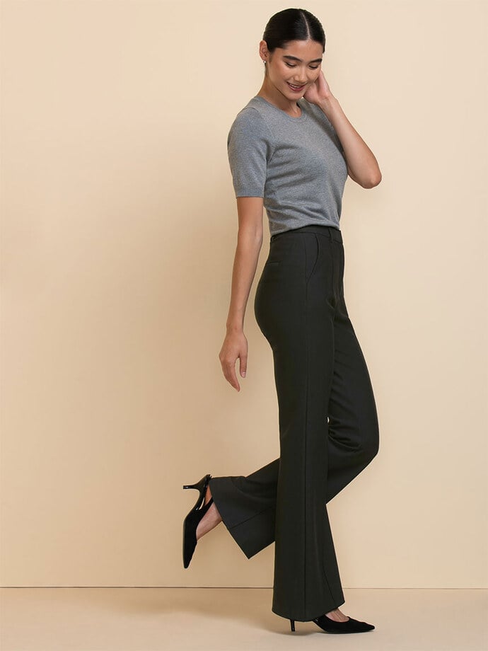 Dylan Flare Pant in Luxe Ponte Image 3