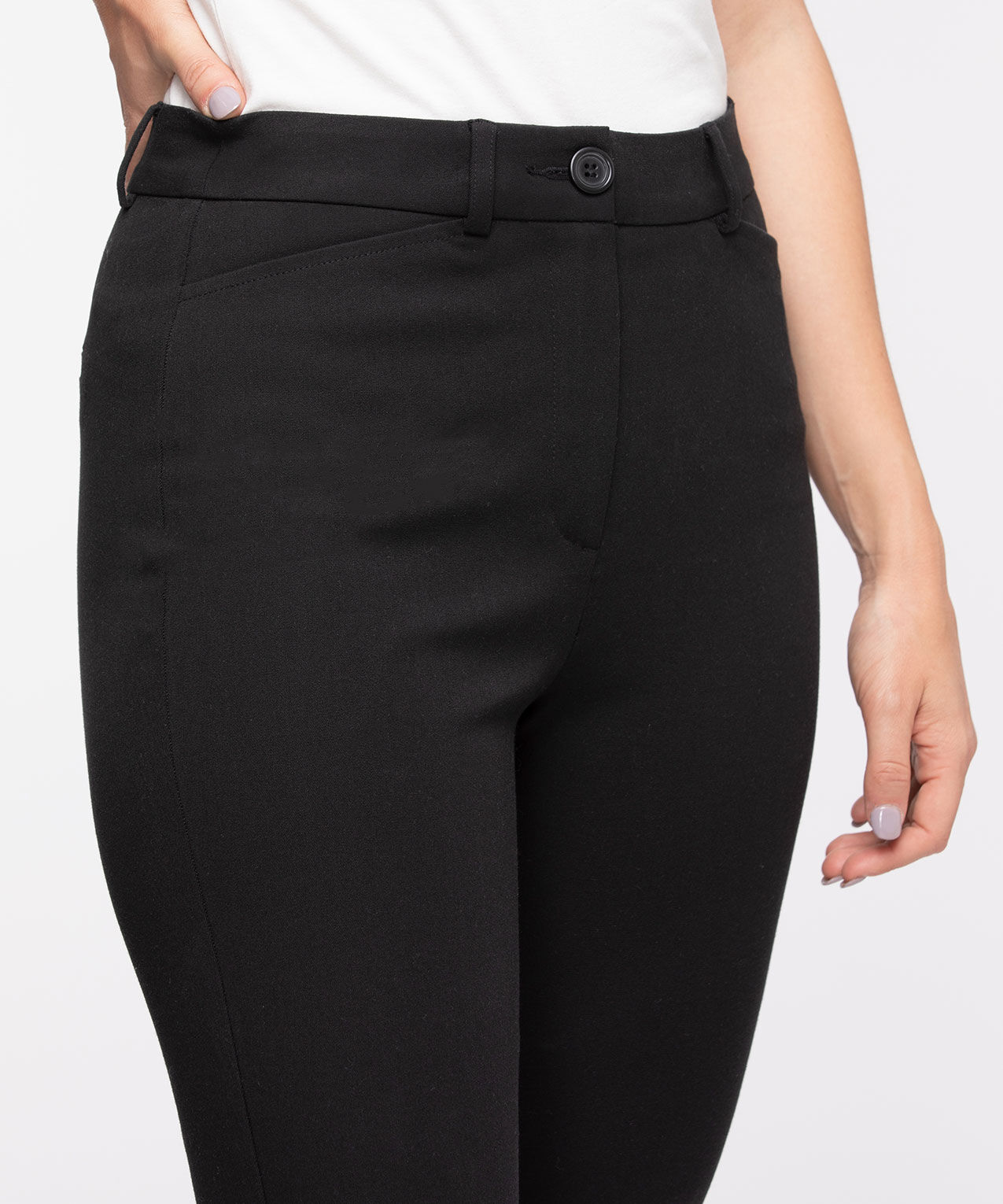 Black stretch slim 2025 leg trousers