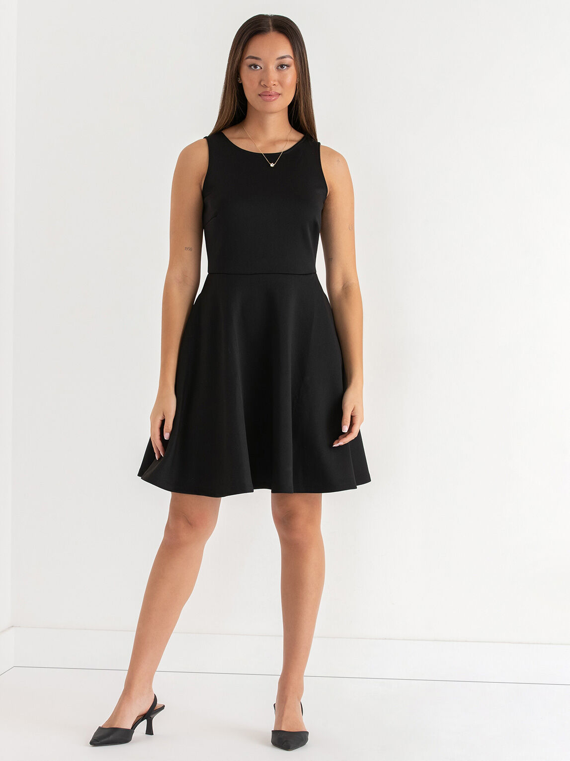 Black formal dress with pockets shop