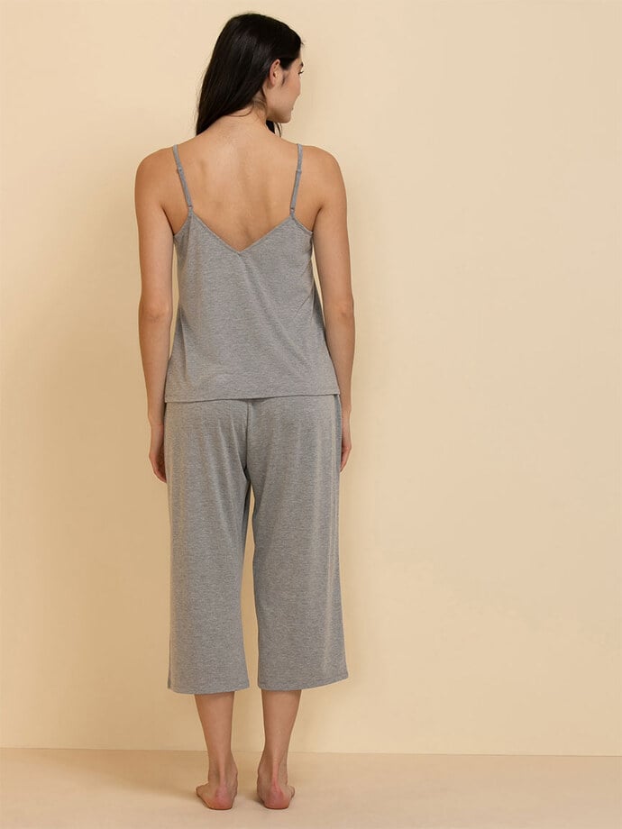 Lace Trim Cami with Crop Pant Sleepset Image 5